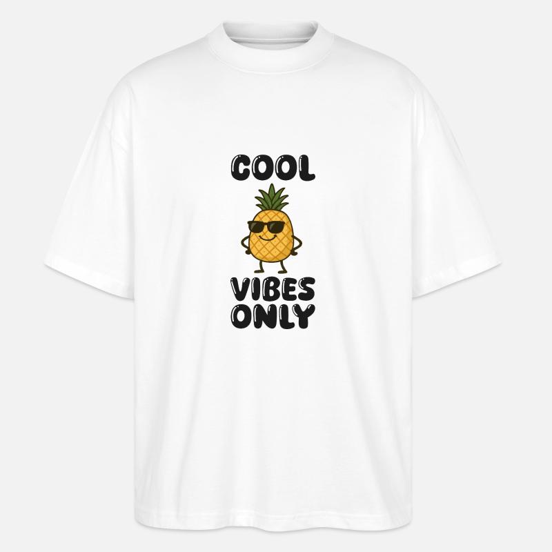 ananas comic - Stanley/Stella Oversized Unisex Bio T-Shirt Blaster 2.0 - Weiß