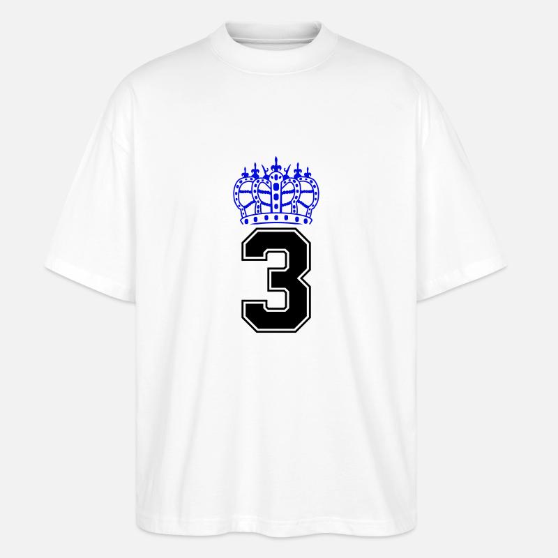 3 couronnes - T-shirt bio Blaster 2.0 coupe oversize Stanley/Stella Unisexe - blanc