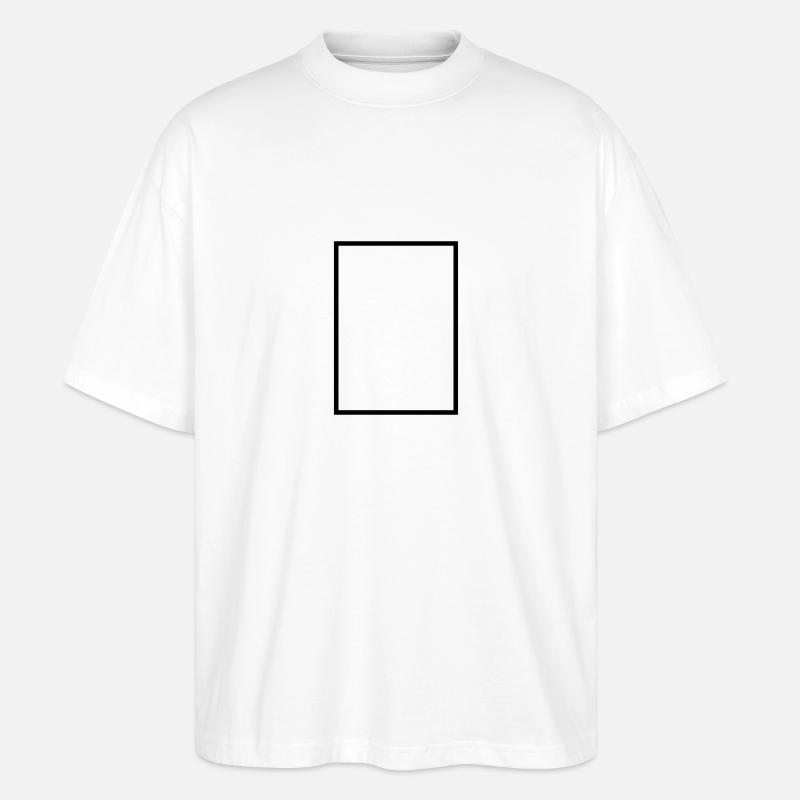 Mathématiques - icône rectangle - T-shirt bio Blaster 2.0 coupe oversize Stanley/Stella Unisexe - blanc