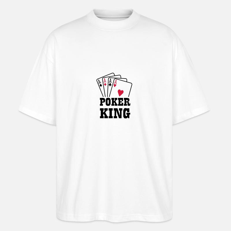 Poker King - Stanley/Stella Oversized Unisex Bio T-Shirt Blaster 2.0 - Weiß