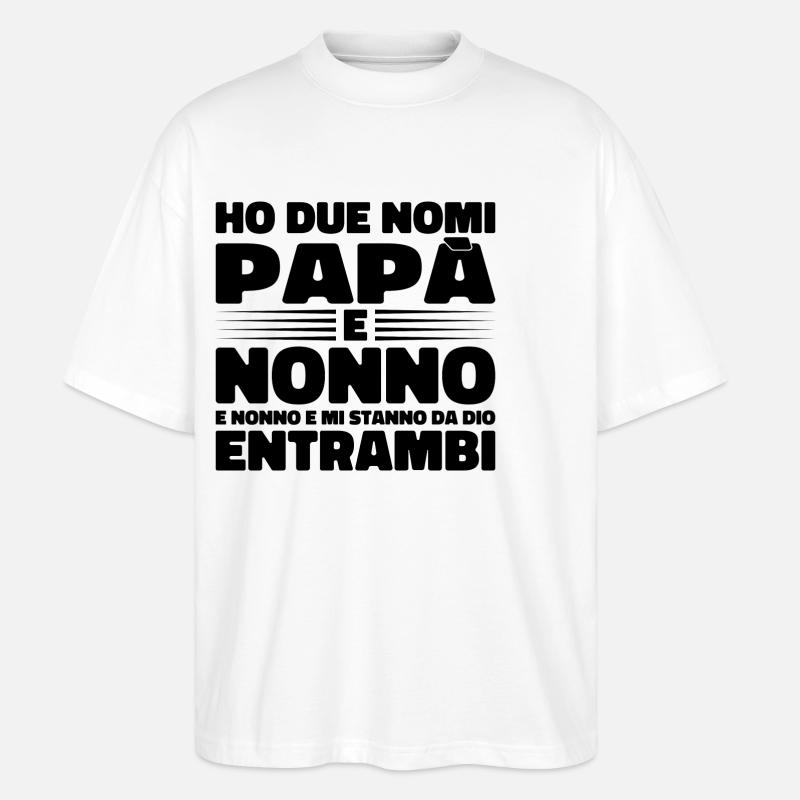 Papa und Opa - Stanley/Stella Oversized Unisex Bio T-Shirt Blaster 2.0 - Weiß