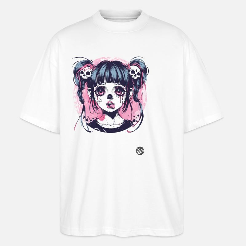 Lustiges Goth-Mädchen - Stanley/Stella Oversized Unisex Bio T-Shirt Blaster 2.0 - Weiß