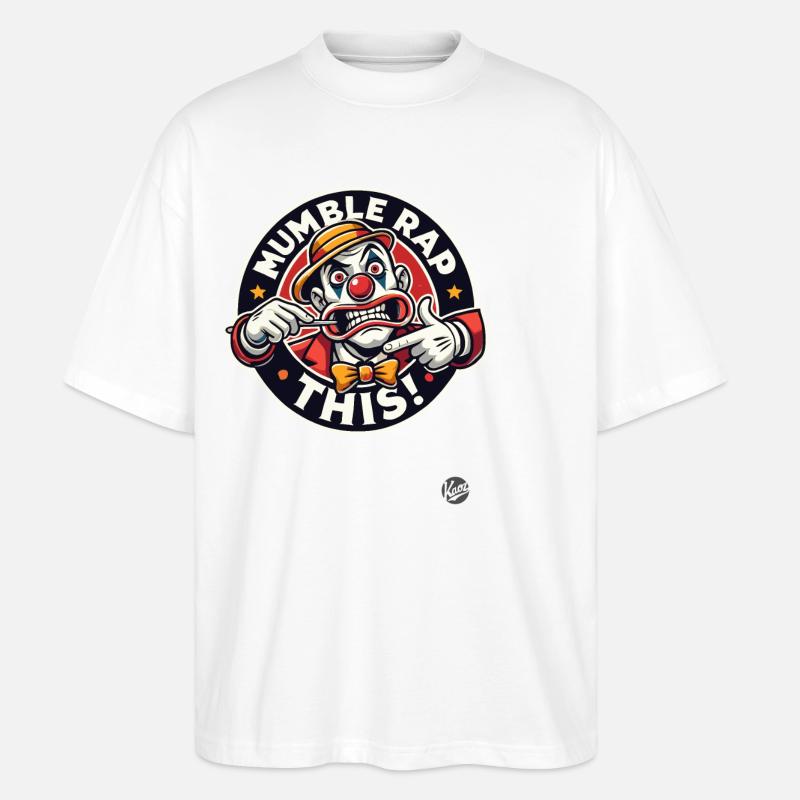Mumble Rap Clown - Stanley/Stella Oversized Unisex Bio T-Shirt Blaster 2.0 - Weiß