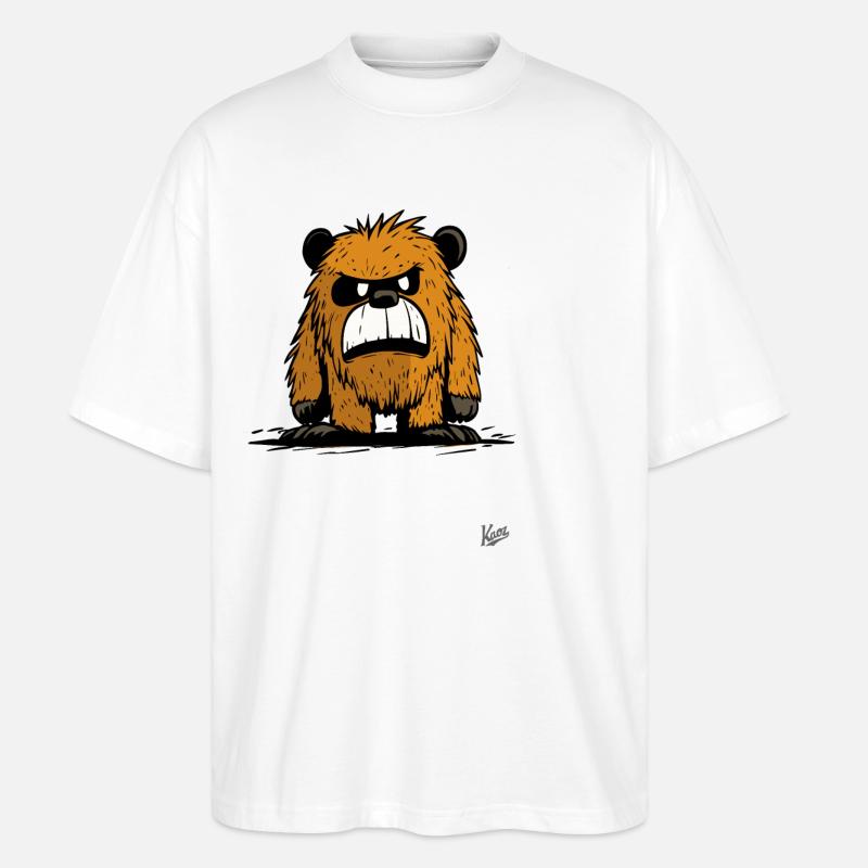 Lustiger Sasquatch Bigfoot Yeti - Stanley/Stella Oversized Unisex Bio T-Shirt Blaster 2.0 - Weiß