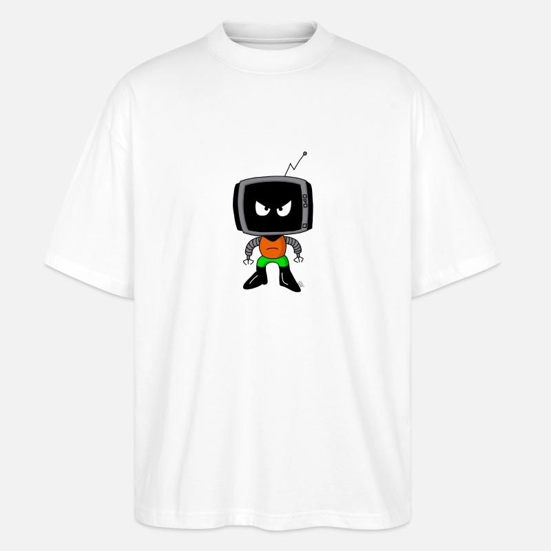 Sly Robot - Stanley/Stella Oversized Unisex Bio T-Shirt Blaster 2.0 - Weiß