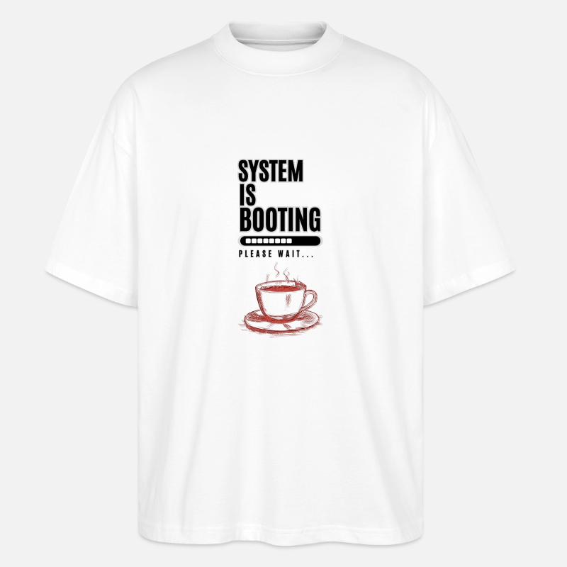 System is Booting - Stanley/Stella Oversized Unisex Bio T-Shirt Blaster 2.0 - Weiß