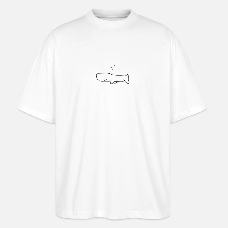 Niedliches Wal-Design - Stanley/Stella Oversized Unisex Bio T-Shirt Blaster 2.0 - Weiß