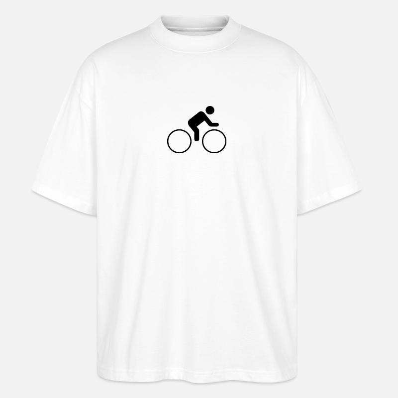 Radfahrer - Stanley/Stella Oversized Unisex Bio T-Shirt Blaster 2.0 - Weiß