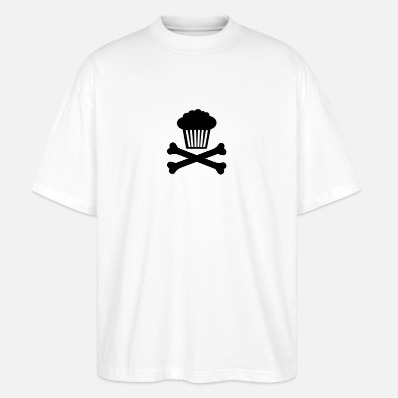 Cupcakes N´Bones - Stanley/Stella Oversized Unisex Organic T-shirt Blaster 2.0 - white