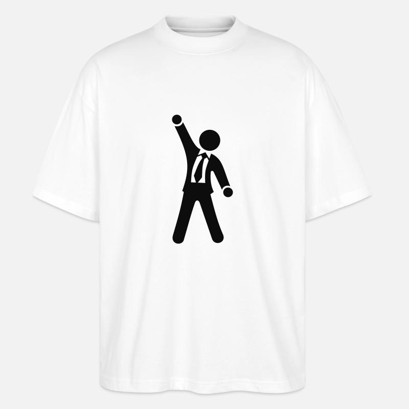 Geschäftsmann 1c - Stanley/Stella Oversized Unisex Bio T-Shirt Blaster 2.0 - Weiß