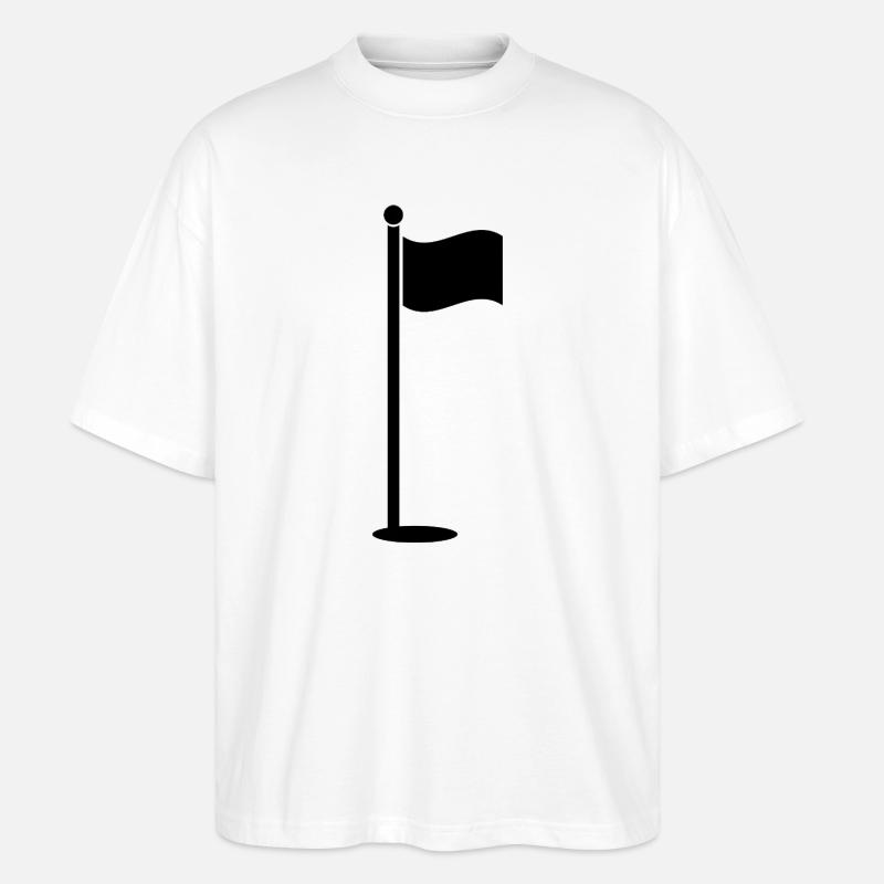 Golf flag - Stanley/Stella Oversized Unisex Organic T-shirt Blaster 2.0 - white