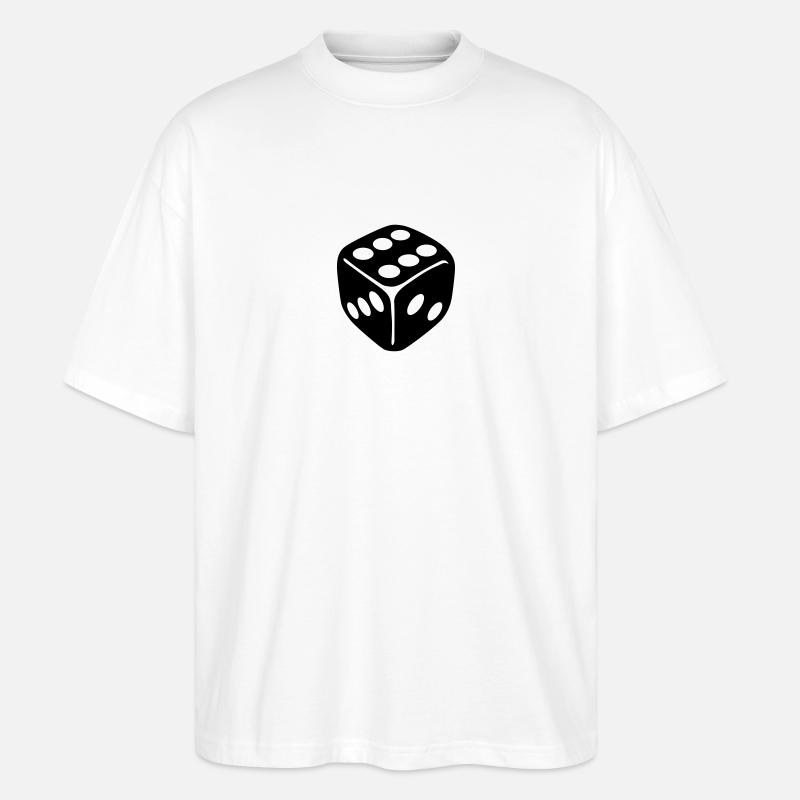 Würfel - Stanley/Stella Oversized Unisex Bio T-Shirt Blaster 2.0 - Weiß