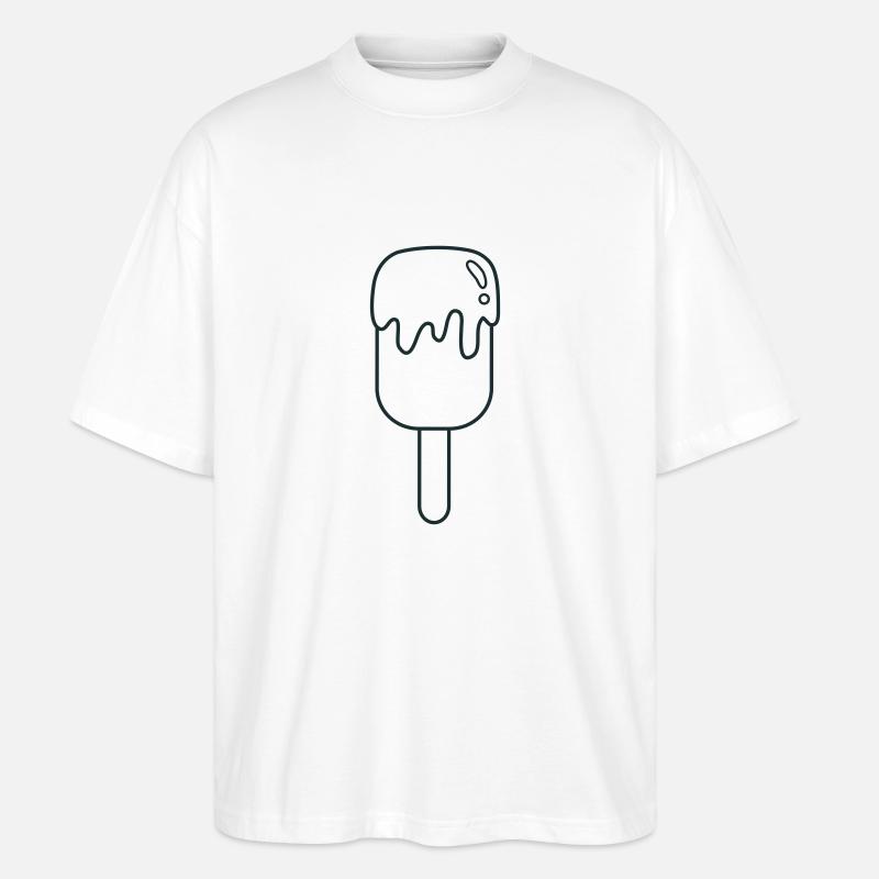 Crème glacée goutte à goutte - T-shirt bio Blaster 2.0 coupe oversize Stanley/Stella Unisexe - blanc