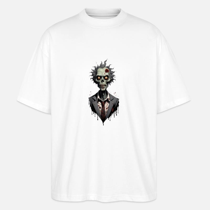 ZOMBIE im Kostüm 2 - Stanley/Stella Oversized Unisex Bio T-Shirt Blaster 2.0 - Weiß