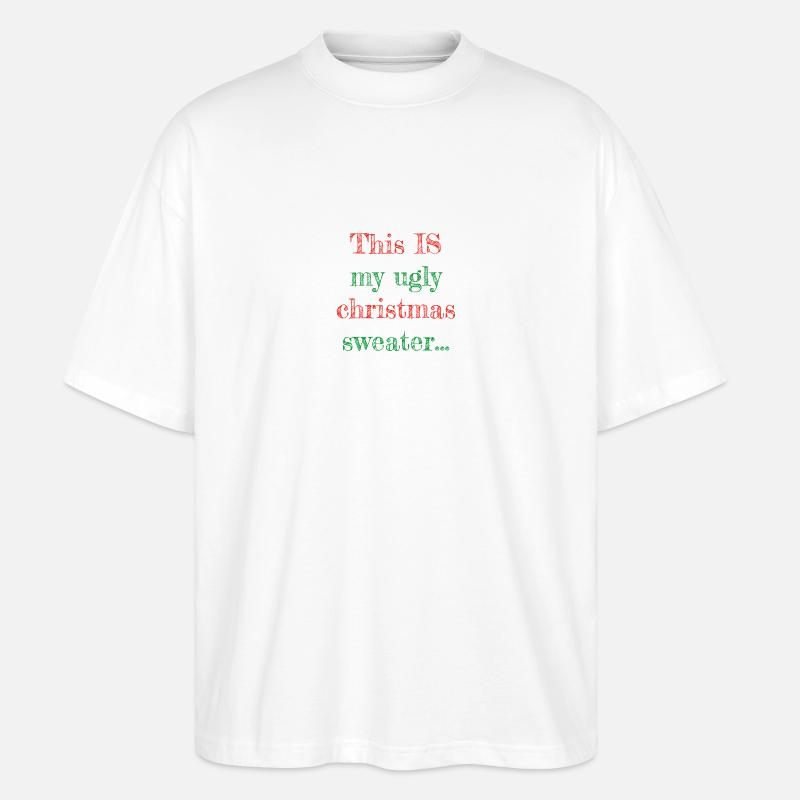 Pull de Noël moche - T-shirt bio Blaster 2.0 coupe oversize Stanley/Stella Unisexe - blanc