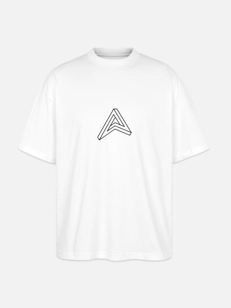 impossible chiffre Hipster géométrie triangle Escher - T-shirt bio Blaster 2.0 coupe oversize Stanley/Stella Unisexe - blanc