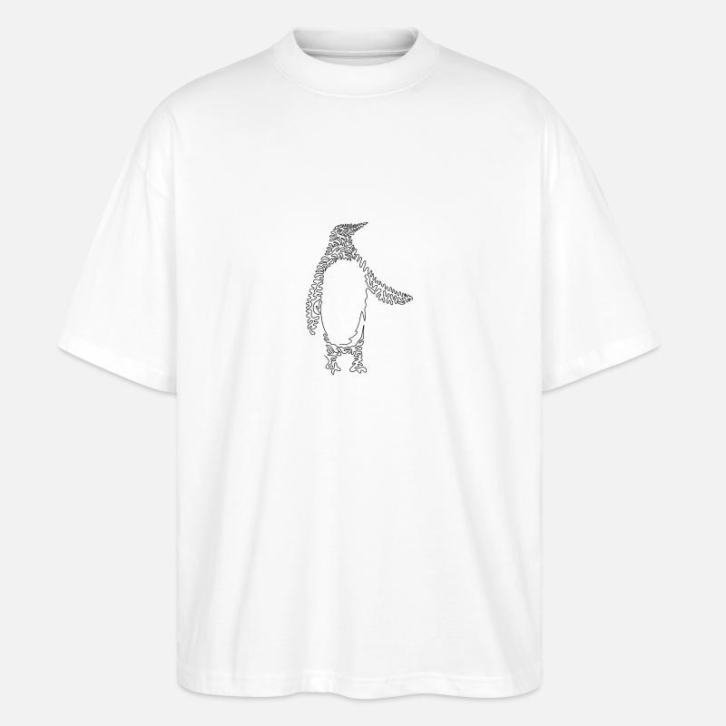 Mr. Pinguin - Stanley/Stella Oversized Unisex Bio T-Shirt Blaster 2.0 - Weiß