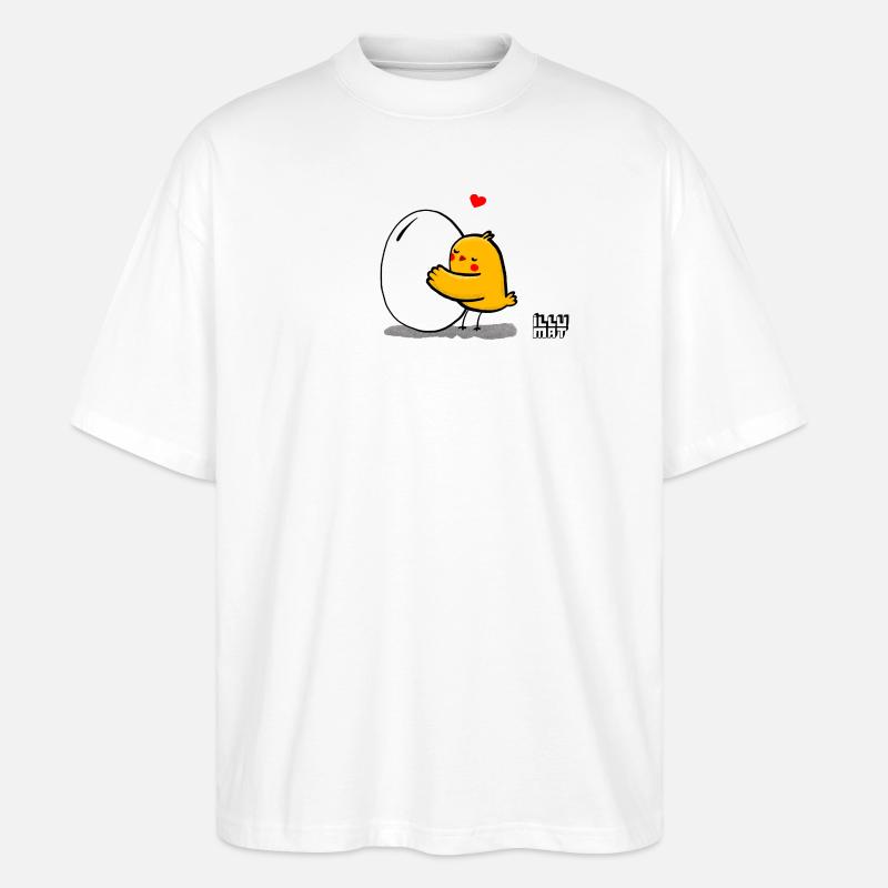 Geschwister Ei - Stanley/Stella Oversized Unisex Bio T-Shirt Blaster 2.0 - Weiß