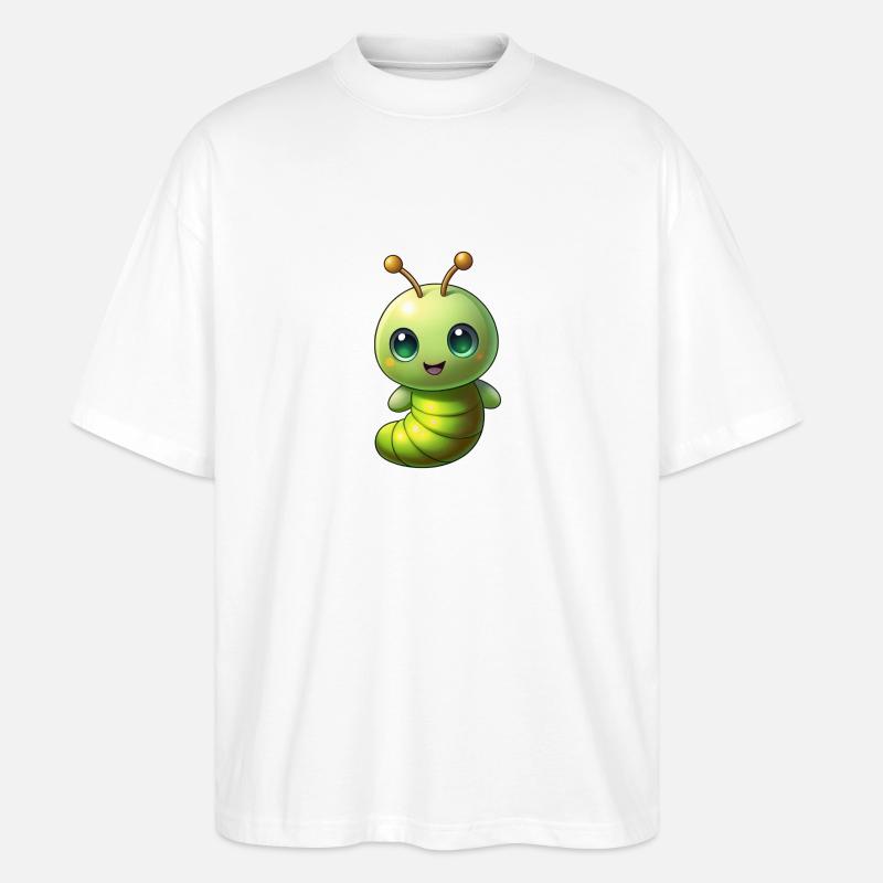 Glühwürmchen - Stanley/Stella Oversized Unisex Bio T-Shirt Blaster 2.0 - Weiß