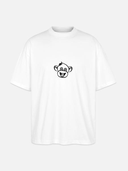 monkey funny love - Stanley/Stella Oversized Unisex Organic T-shirt Blaster 2.0 - white