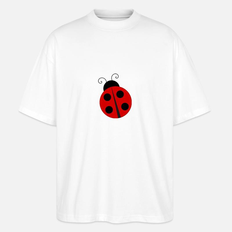 Marienkäfer - Stanley/Stella Oversized Unisex Bio T-Shirt Blaster 2.0 - Weiß