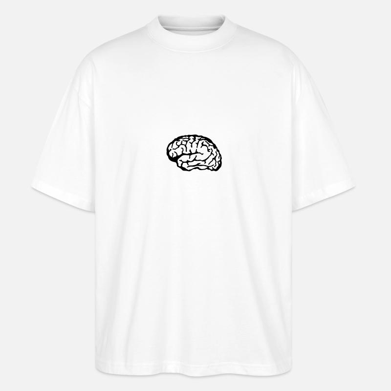 brain - Stanley/Stella Oversized Unisex Organic T-shirt Blaster 2.0 - white