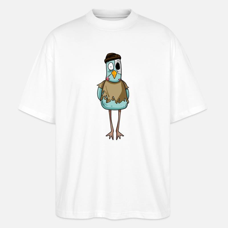 Zombie Möwe - Stanley/Stella Oversized Unisex Bio T-Shirt Blaster 2.0 - Weiß