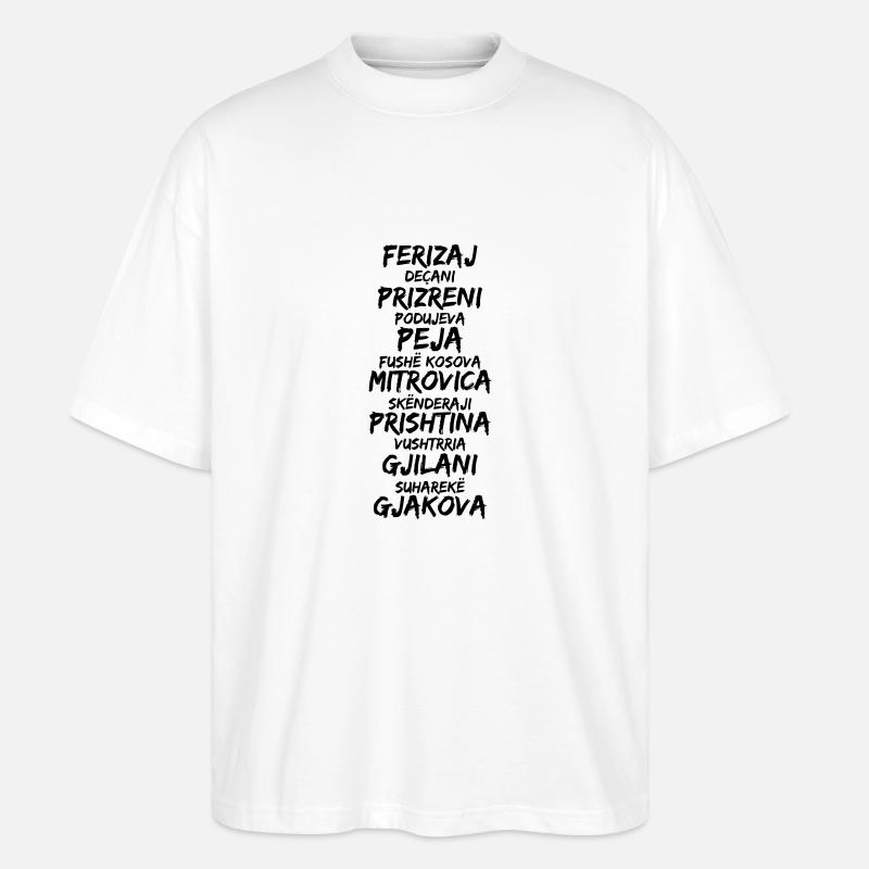 kosova_qytet_v1 - Stanley/Stella Oversized Unisex Bio T-Shirt Blaster 2.0 - Weiß