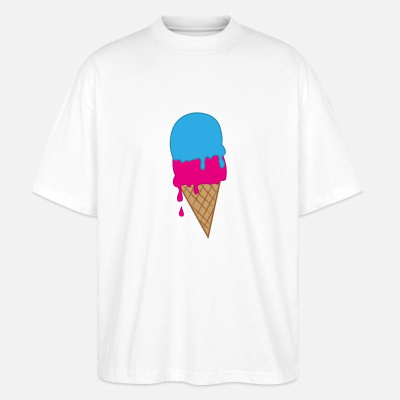 ice creme - Stanley/Stella Oversized Unisex Bio T-Shirt Blaster 2.0 - Weiß