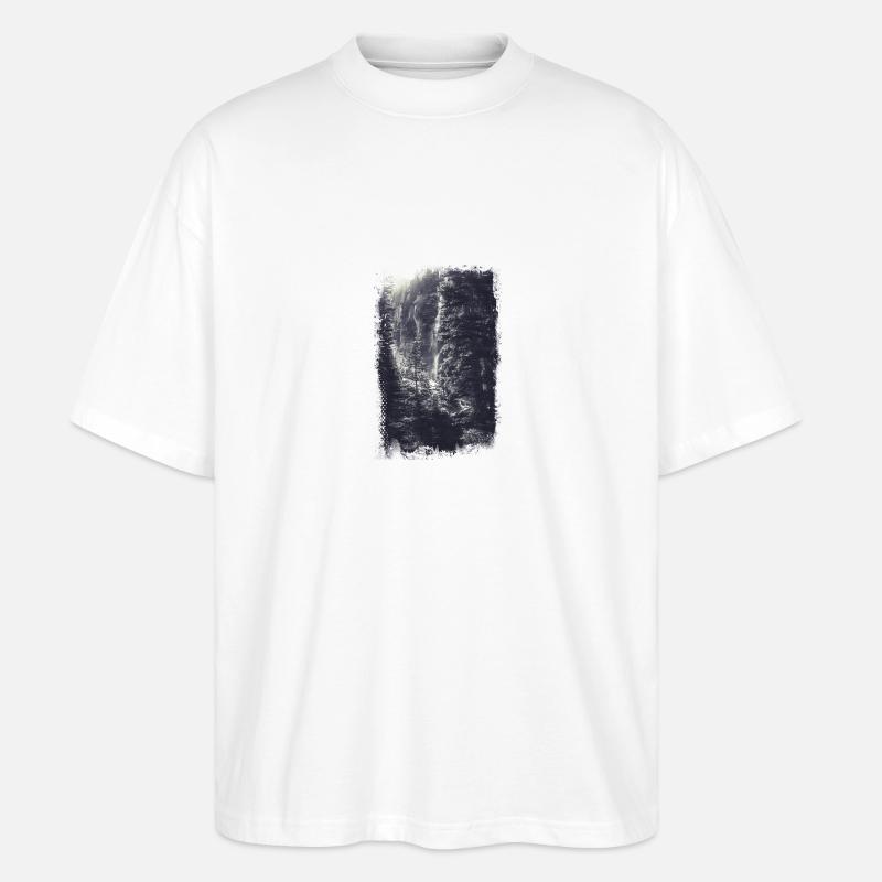 Wald Blick Landschaft - Stanley/Stella Oversized Unisex Bio T-Shirt Blaster 2.0 - Weiß