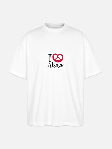 i love alsace - T-shirt bio Blaster 2.0 coupe oversize Stanley/Stella Unisexe - blanc