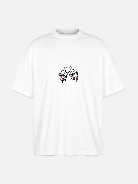 Cool Fuck Off Hands - Stanley/Stella Oversized Unisex Organic T-shirt Blaster 2.0 - white