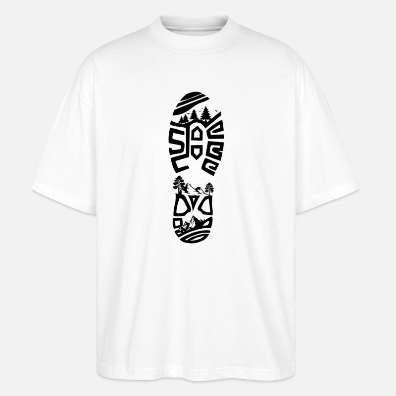 Wanderschuhe Outdoor Abenteuer - Stanley/Stella Oversized Unisex Bio T-Shirt Blaster 2.0 - Weiß