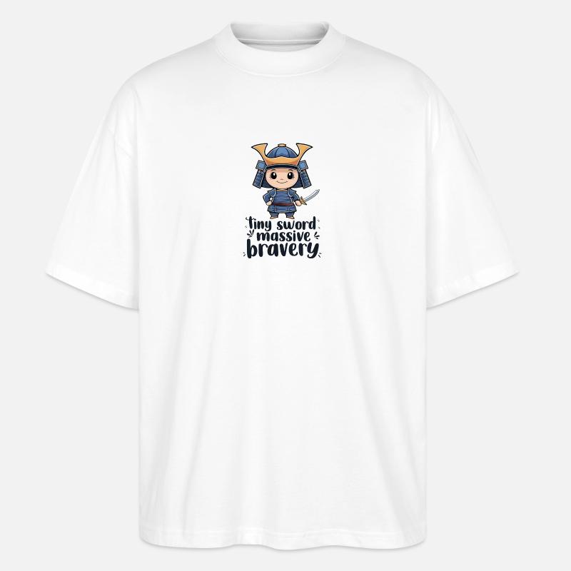 Chibi Samurai - Stanley/Stella Oversized Unisex Organic T-shirt Blaster 2.0 - white