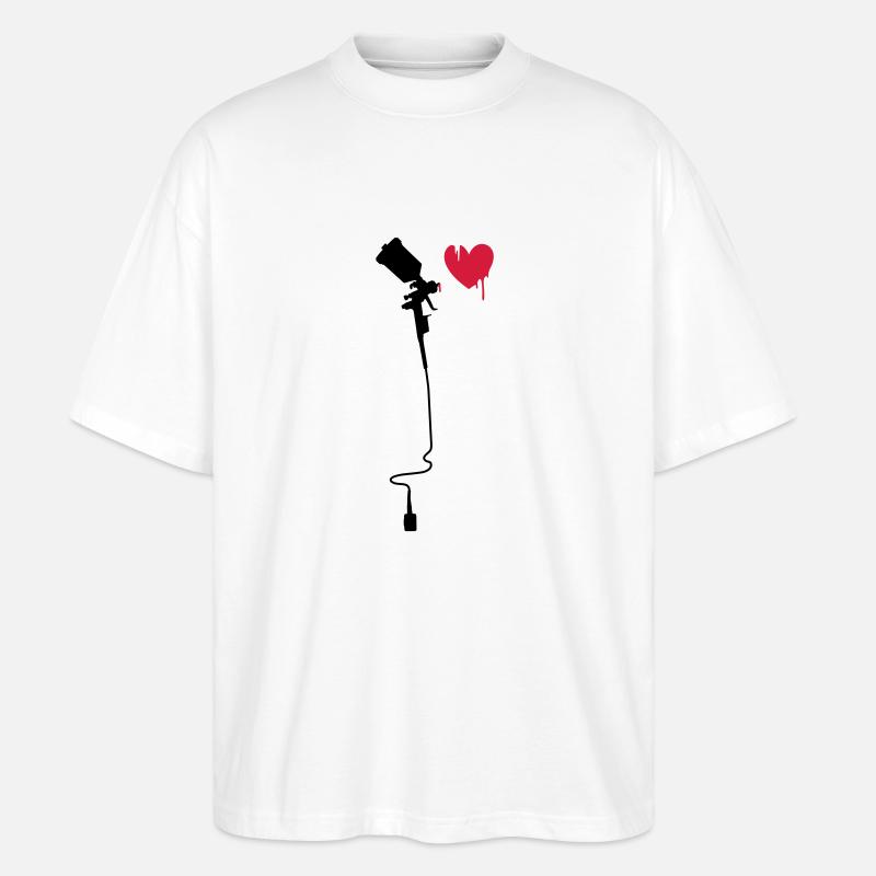 airbrushherz_2f - Stanley/Stella Oversized Unisex Bio T-Shirt Blaster 2.0 - Weiß