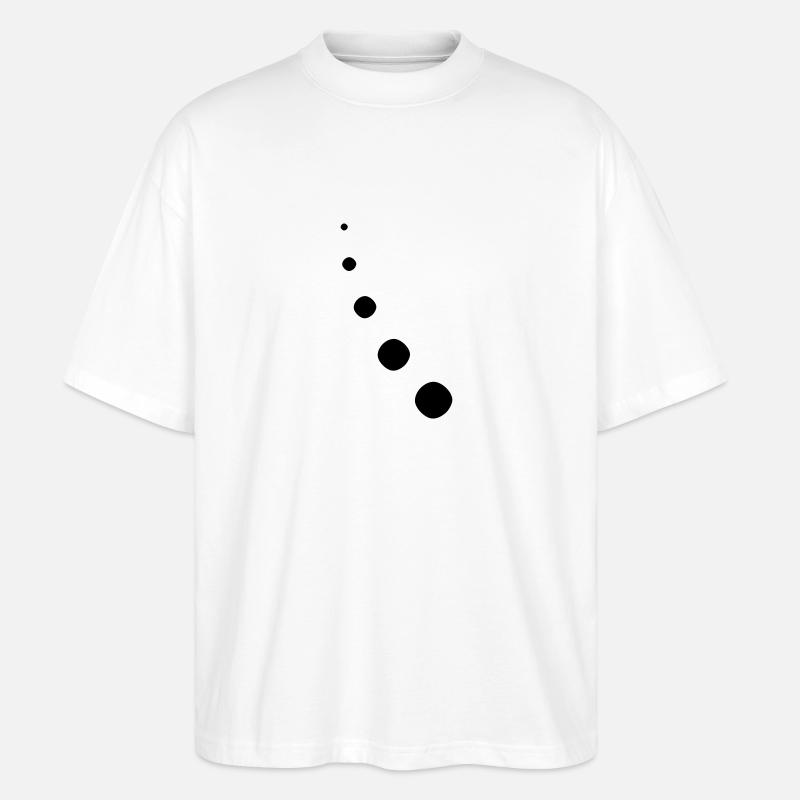 Punkte Dekor Bogen - Stanley/Stella Oversized Unisex Bio T-Shirt Blaster 2.0 - Weiß