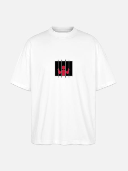 Captive Man - Stanley/Stella Oversized Unisex Organic T-shirt Blaster 2.0 - white
