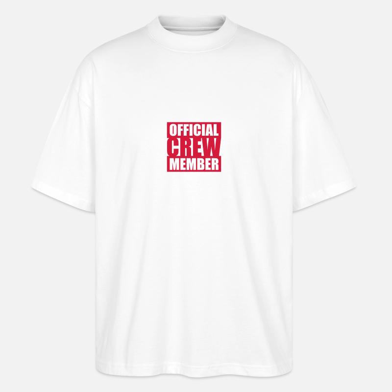 Official Crew Member Logo - T-shirt bio Blaster 2.0 coupe oversize Stanley/Stella Unisexe - blanc