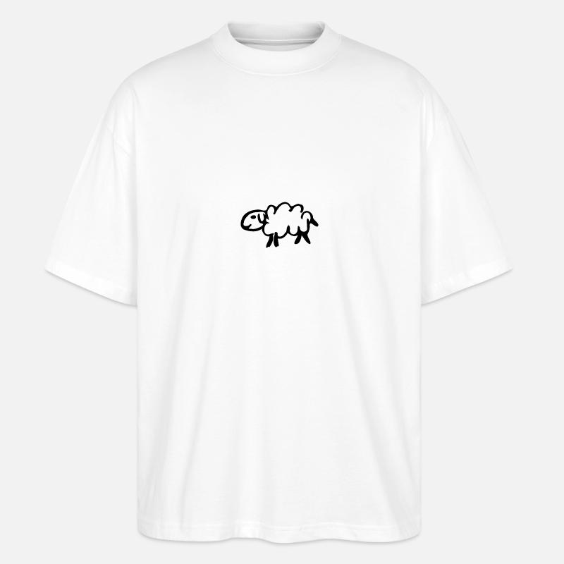 Schaf - Stanley/Stella Oversized Unisex Bio T-Shirt Blaster 2.0 - Weiß