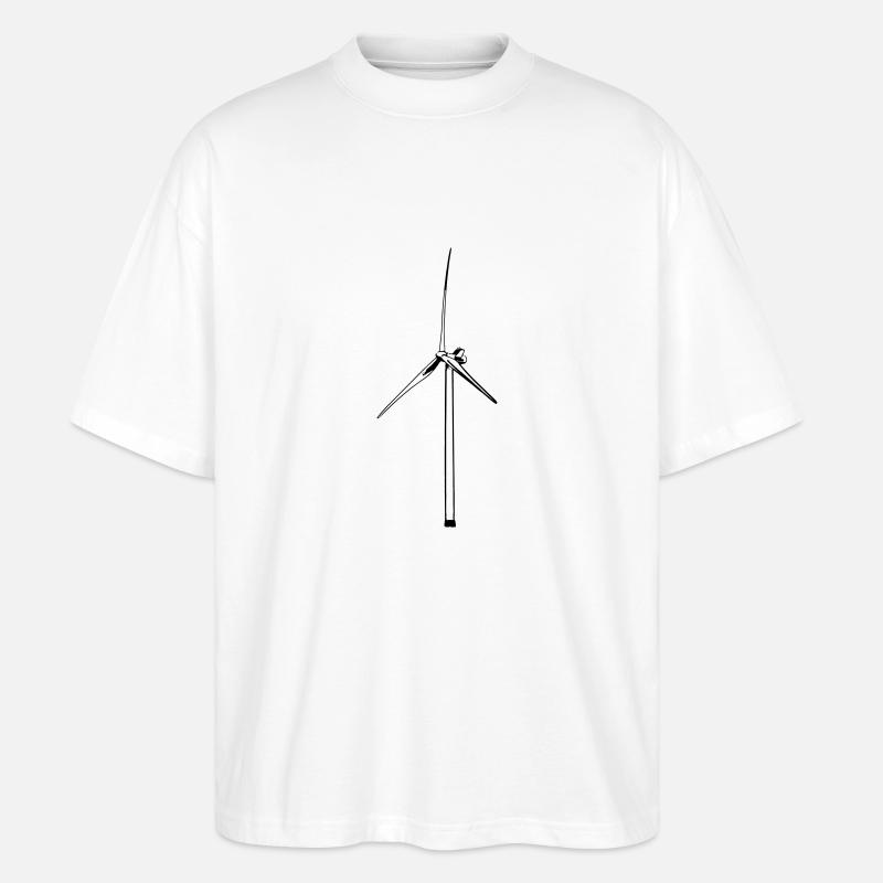 Windrad - Stanley/Stella Oversized Unisex Bio T-Shirt Blaster 2.0 - Weiß