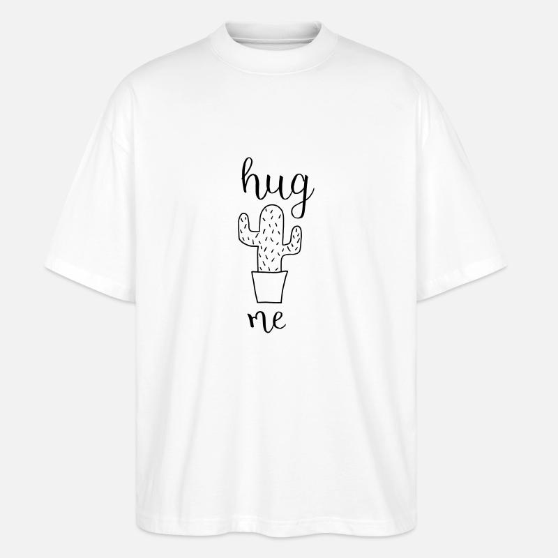 Kaktus hug me - Stanley/Stella Oversized Unisex Bio T-Shirt Blaster 2.0 - Weiß