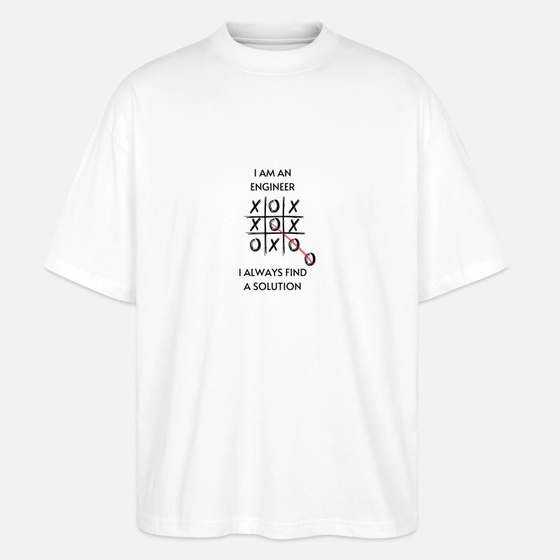 I AM AN ENGINEER - Stanley/Stella Oversized Unisex Bio T-Shirt Blaster 2.0 - Weiß