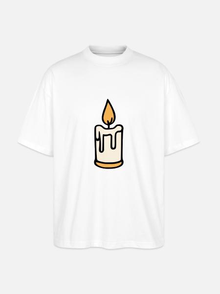 Kerze - Stanley/Stella Oversized Unisex Bio T-Shirt Blaster 2.0 - Weiß