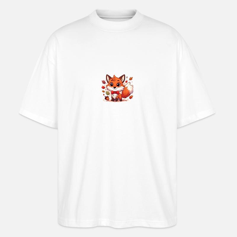 Fuchs Karikatur 1 - Stanley/Stella Oversized Unisex Bio T-Shirt Blaster 2.0 - Weiß
