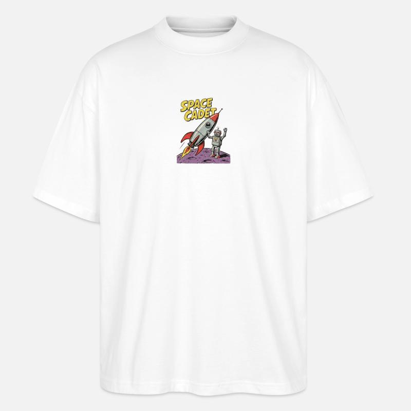 Aventure de robots cadets de l’espace - T-shirt bio Blaster 2.0 coupe oversize Stanley/Stella Unisexe - blanc