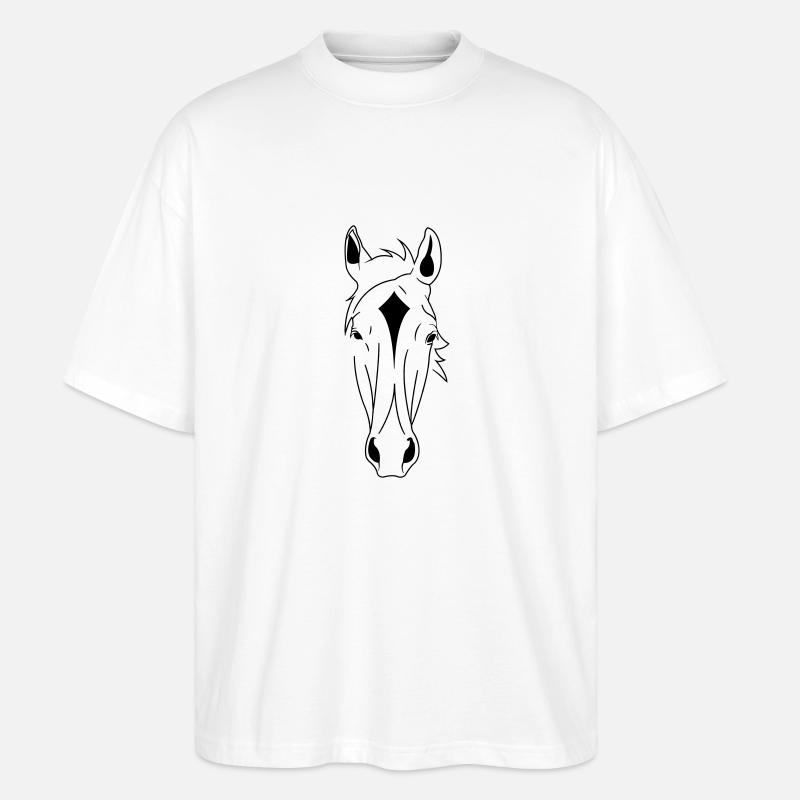 tête de cheval - T-shirt bio Blaster 2.0 coupe oversize Stanley/Stella Unisexe - blanc
