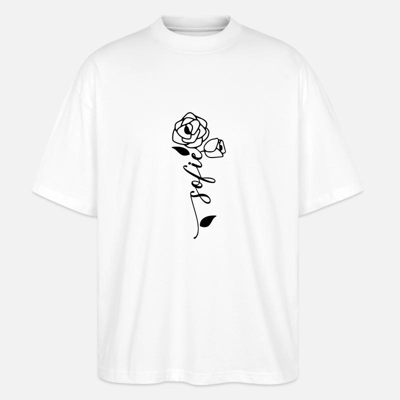 Sofie Nom Prénom Nom Fleur - T-shirt bio Blaster 2.0 coupe oversize Stanley/Stella Unisexe - blanc