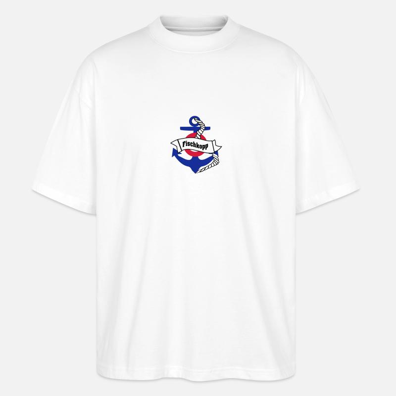 fischkopp - Stanley/Stella Oversized Unisex Bio T-Shirt Blaster 2.0 - Weiß