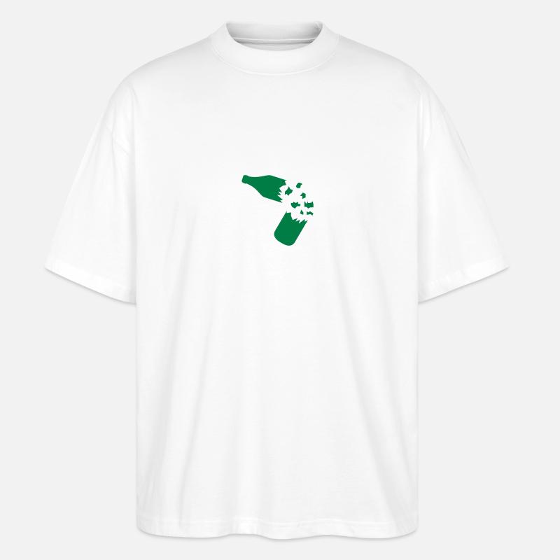 broken_bottle - Stanley/Stella Oversized Unisex Bio T-Shirt Blaster 2.0 - Weiß