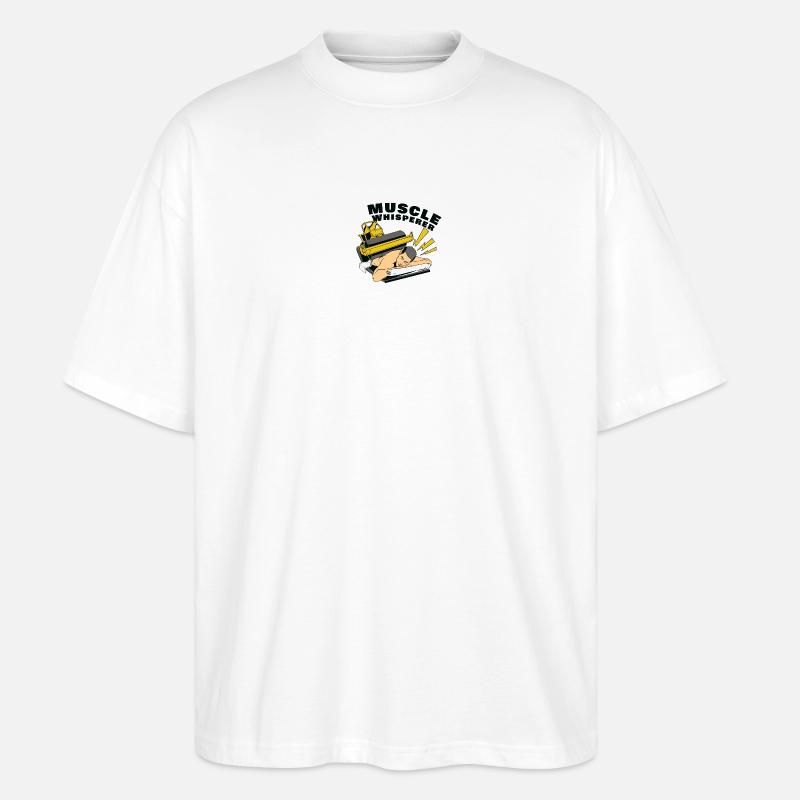 Muskel Flüsterer - Stanley/Stella Oversized Unisex Bio T-Shirt Blaster 2.0 - Weiß